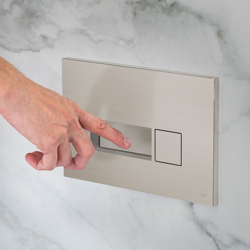 Square Button Flush Plate