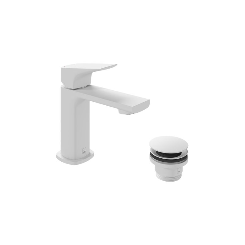 Lever Mini Mono Basin Mixer for Low Pressure System and Universal Basin Waste 