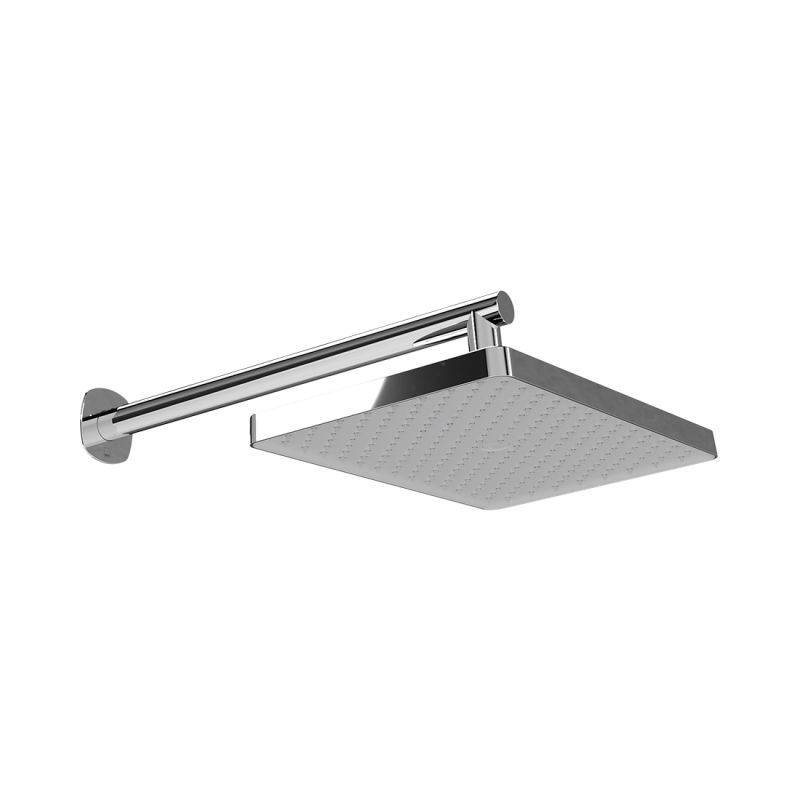 Fixed Rectangular Shower Head with Wall Mounted Arm