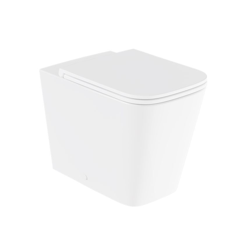 Back to wall WC with soft-square bowl