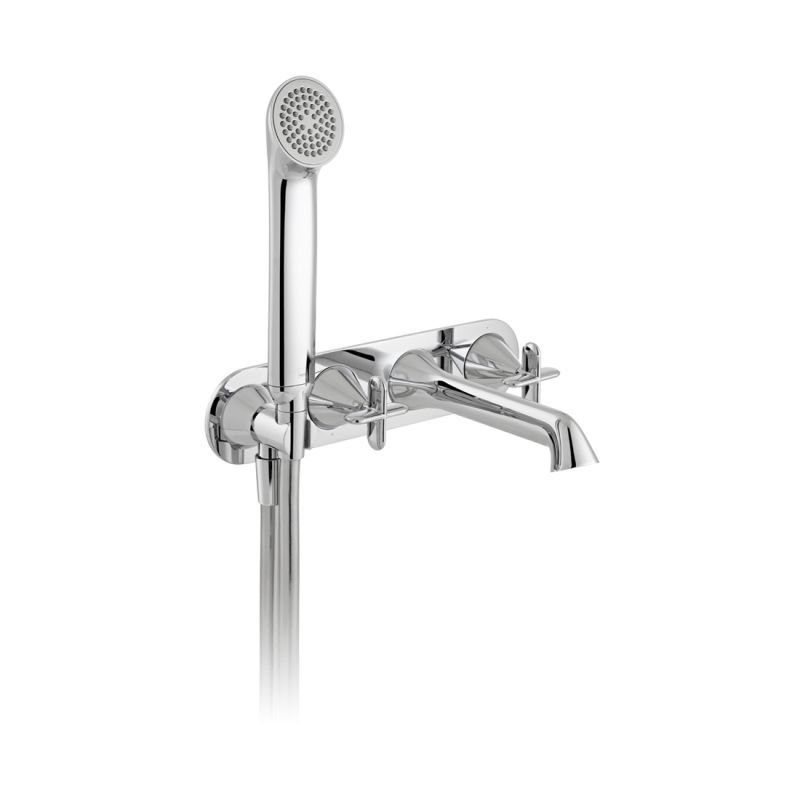 Thermostatic Cross
Handle Bath Shower Mixer + Integrated Mini Kit