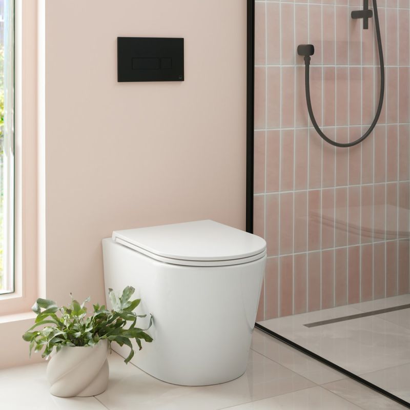 Slimline Round Toilet Seat For Back To Wall WC